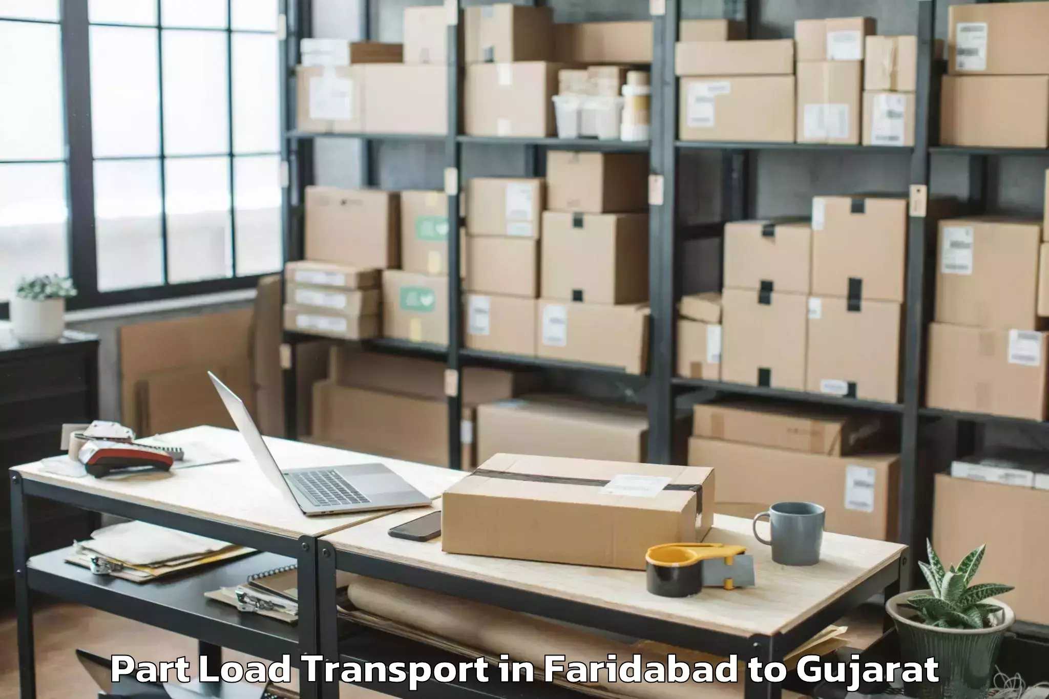 Book Faridabad to Dhuwaran Part Load Transport